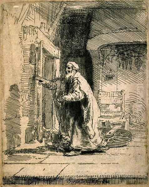 The Blindness of Tobit Oil Painting by Rembrandt Van Rijn