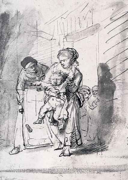 Child In A Tantrum Oil Painting by Rembrandt Van Rijn