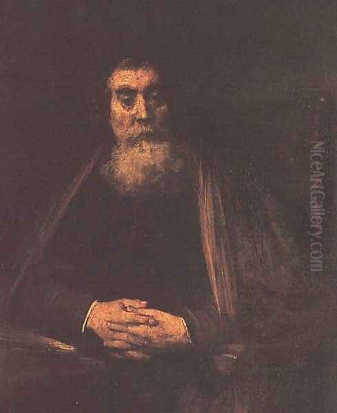 Portrait of an Old Man 1665 Oil Painting by Rembrandt Van Rijn