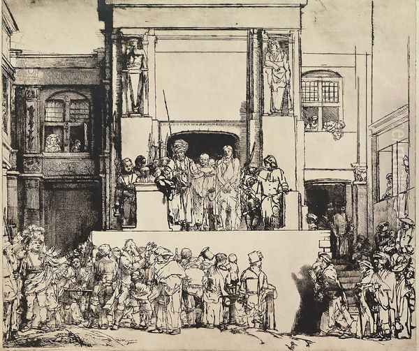 Christ Presented to the People Oil Painting by Rembrandt Van Rijn