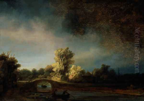 The Stone Bridge by Rembrandt Van Rijn