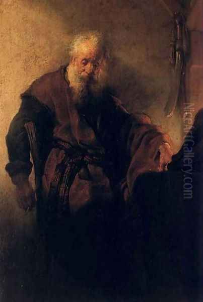 Saint Paul A Sa Table De Travail,nuremberg 1629 Oil Painting by Rembrandt Van Rijn