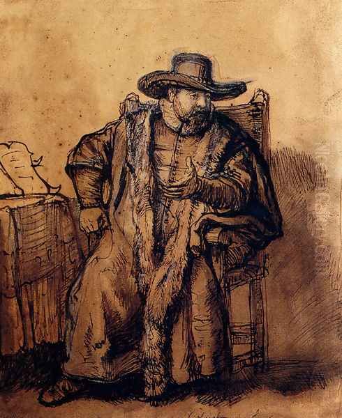 Portrait Of Cornelis Claesz Oil Painting by Rembrandt Van Rijn