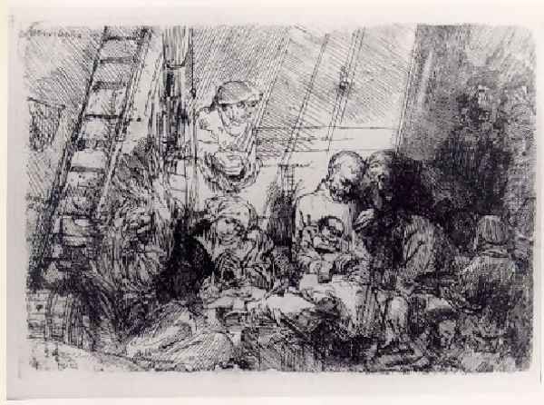 The Circumscision In The Stable Oil Painting by Rembrandt Van Rijn