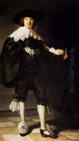 Portrait Of Maerten Soolmans Oil Painting by Rembrandt Van Rijn