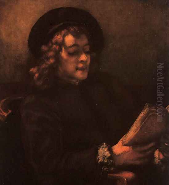 Portrait of Titus 1656 Oil Painting by Rembrandt Van Rijn