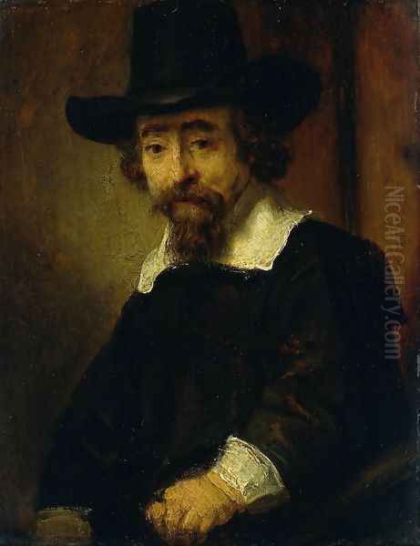 Dr Ephraim Bueno, Jewish Physician and Writer Oil Painting by Rembrandt Van Rijn