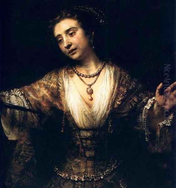 Lucrece,washington Ng 1664 Oil Painting by Rembrandt Van Rijn