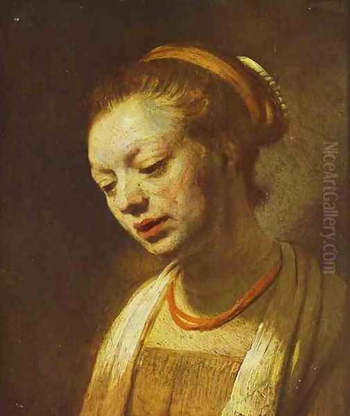 Portrait of a Young Girl Oil Painting by Rembrandt Van Rijn