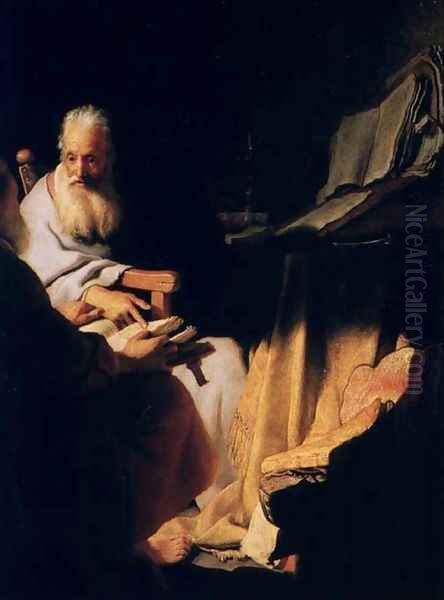 Pierre Et Paul,melbourne 1628 Oil Painting by Rembrandt Van Rijn