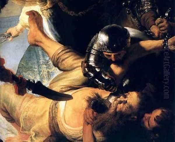 Detail Capture De Samson,francfort A M 1636 Oil Painting by Rembrandt Van Rijn