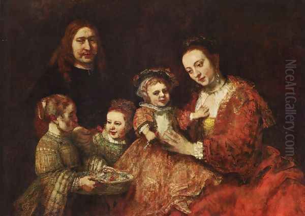 Portrait De Famille,brunswick 1669 Oil Painting by Rembrandt Van Rijn