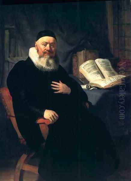 Le Predicateur Johannes Elison,boston 1634 Oil Painting by Rembrandt Van Rijn