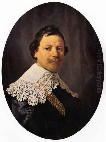 Portrait of Philips Lucasz 1635 Oil Painting by Rembrandt Van Rijn