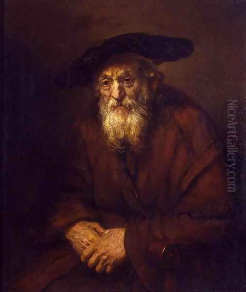 Portrait of an Old Jew Oil Painting by Rembrandt Van Rijn