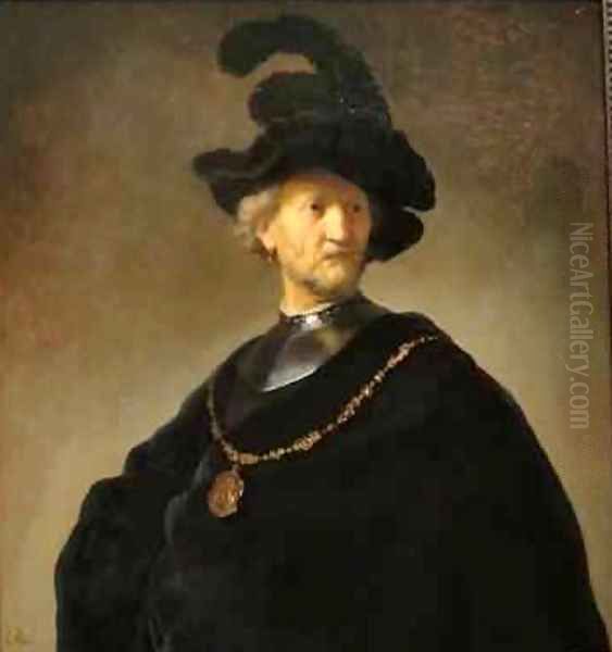 Old Man with a Gold Chain Oil Painting by Rembrandt Van Rijn