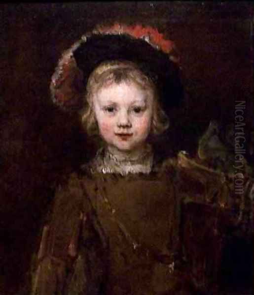 Portrait of a Boy Presumed to be the Artists Son Titus Oil Painting by Rembrandt Van Rijn