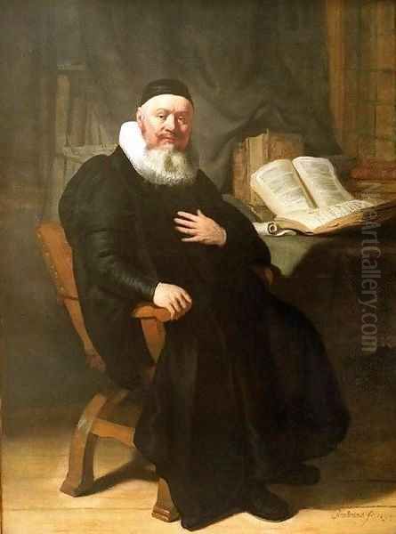 Reverend Johannes Elison Oil Painting by Rembrandt Van Rijn