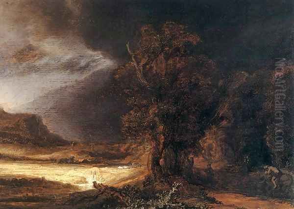 Landscape with the Good Samaritan Oil Painting by Rembrandt Van Rijn