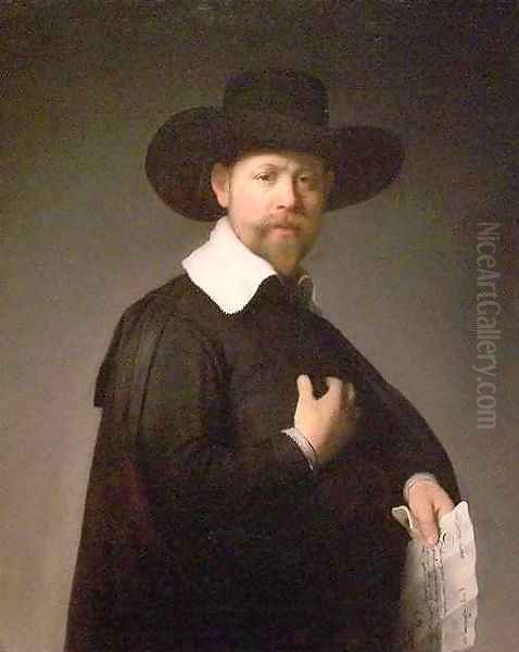 Portrait of Marten Looten Oil Painting by Rembrandt Van Rijn