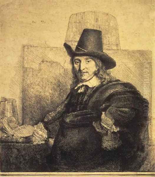 Portrait of the Painter Jan Asselyn Oil Painting by Rembrandt Van Rijn