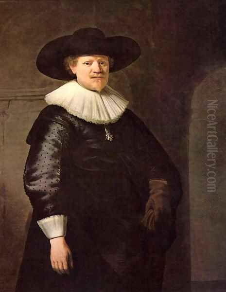 Portrait of the Writer Jan Hermansz. Krul Oil Painting by Rembrandt Van Rijn