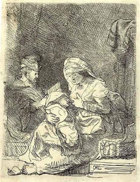 The Holy Family Oil Painting by Rembrandt Van Rijn