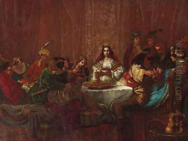 The wedding feast of Samson Oil Painting by Rembrandt Van Rijn