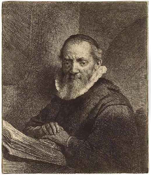 Jan Cornelis Sylvius, Preacher Oil Painting by Rembrandt Van Rijn