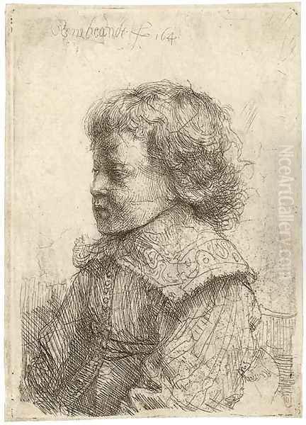 Portrait of a Boy, in Profile Oil Painting by Rembrandt Van Rijn