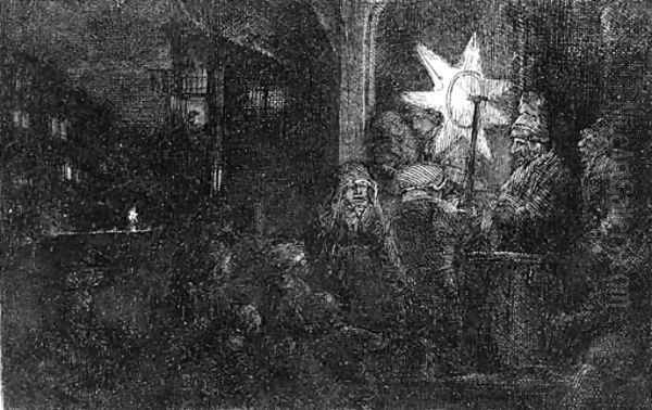 The Star of the Kings A Night Piece Oil Painting by Rembrandt Van Rijn