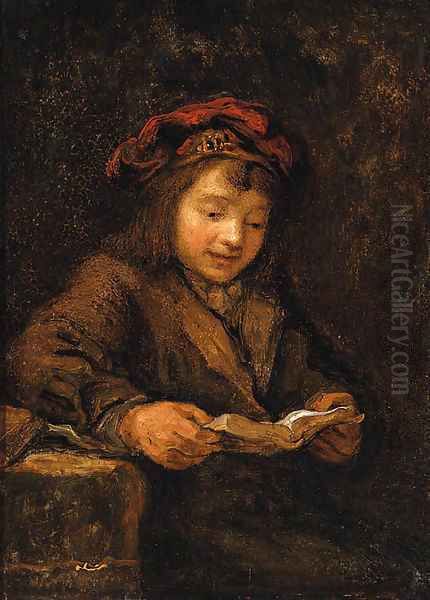 Titus reading Oil Painting by Rembrandt Van Rijn