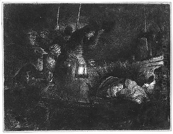 The Adoration of the Shepherds A Night Piece Oil Painting by Rembrandt Van Rijn