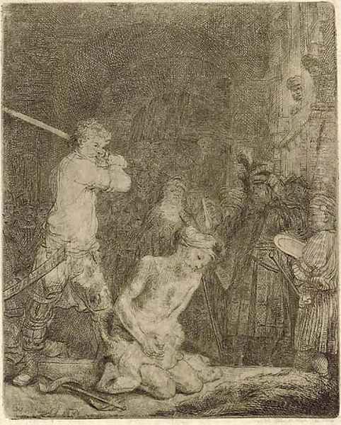 The Beheading of Saint John the Baptist Oil Painting by Rembrandt Van Rijn