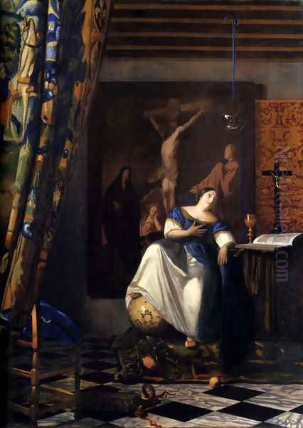 Allegory of the Faith Oil Painting by Jan Vermeer Van Delft