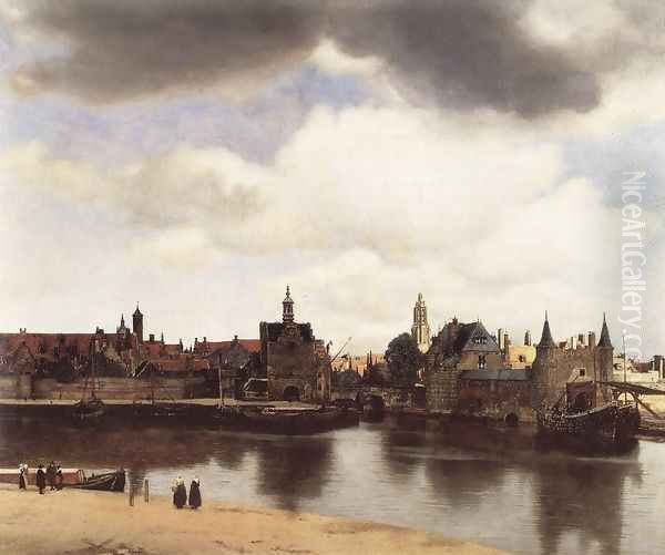 View of Delft 1659-60 Oil Painting by Jan Vermeer Van Delft