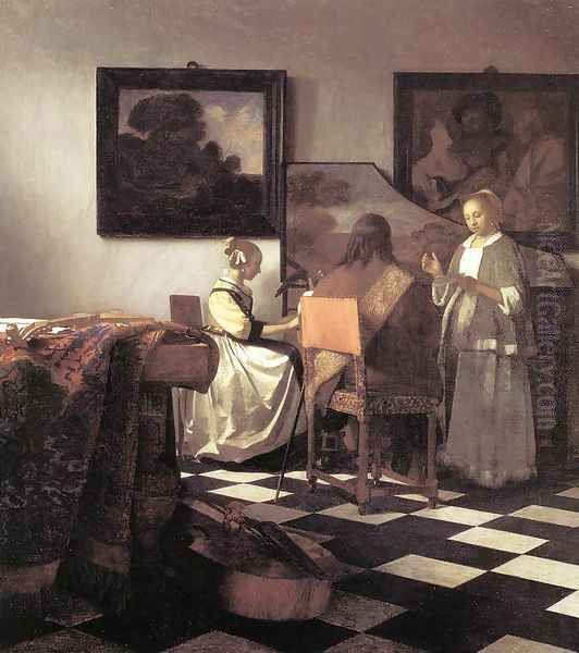 The Concert 1665-66 Oil Painting by Jan Vermeer Van Delft