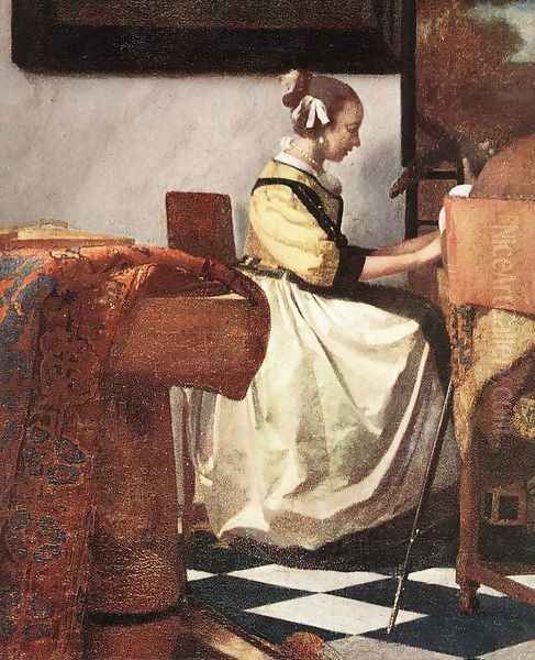 The Concert (detail-2) 1665-66 Oil Painting by Jan Vermeer Van Delft