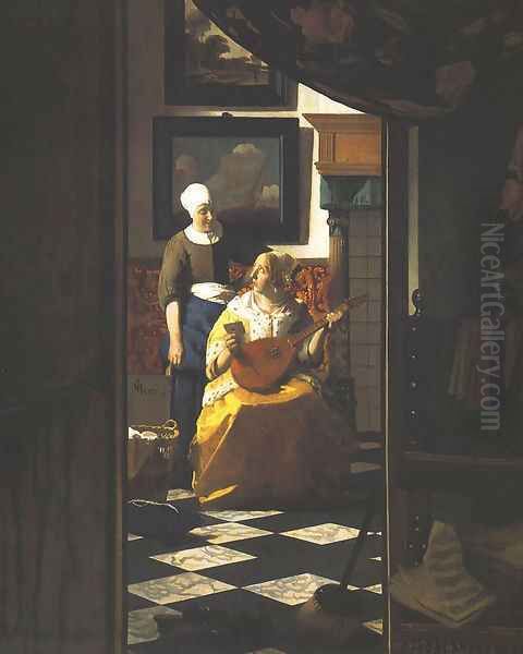 Love Letter Oil Painting by Jan Vermeer Van Delft