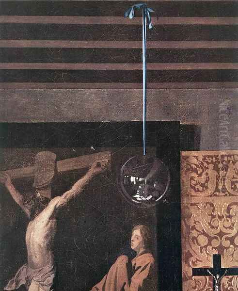 The Allegory of Faith (detail-2) 1671-74 Oil Painting by Jan Vermeer Van Delft