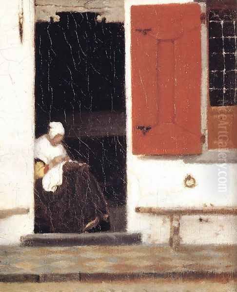 The Little Street (detail-4) 1657-58 Oil Painting by Jan Vermeer Van Delft