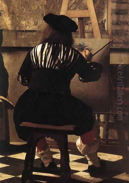 The Art of Painting [detail: 3] Oil Painting by Jan Vermeer Van Delft