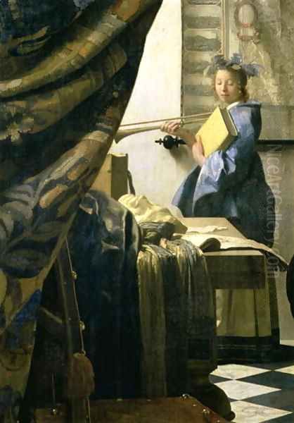 The Artist's Studio 1665 6 Oil Painting by Jan Vermeer Van Delft