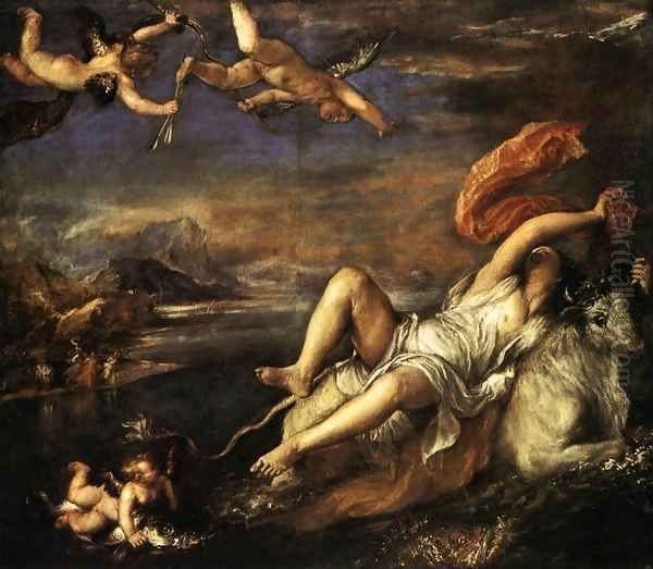 Rape of Europa Oil Painting by Tiziano Vecellio (Titian)