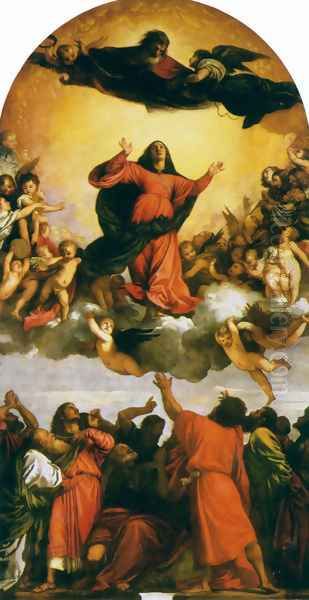 Assumption of the Virgin 1516-18 Oil Painting by Tiziano Vecellio (Titian)