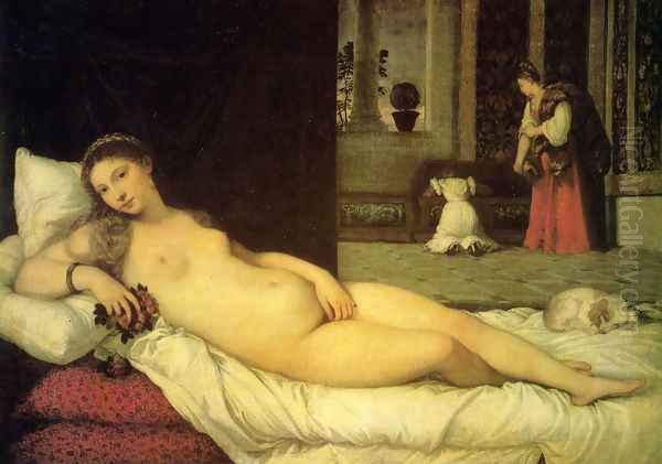 The Venus of Urbino 1538 Oil Painting by Tiziano Vecellio (Titian)