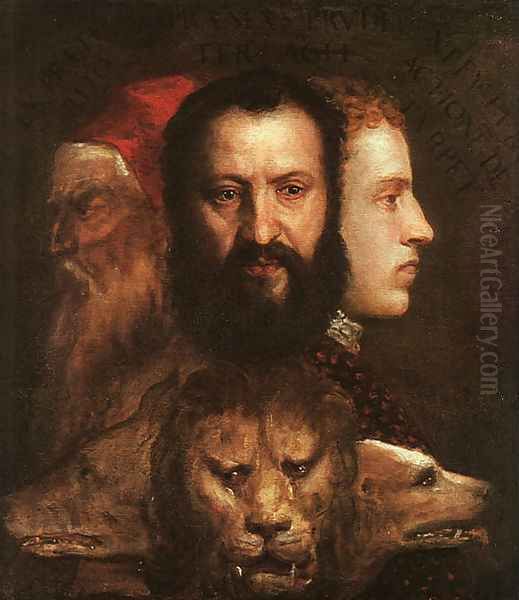 Allegory of Time Governed by Prudence 1565-70 Oil Painting by Tiziano Vecellio (Titian)