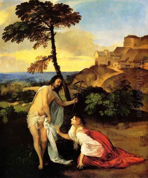 Noli me Tangere (Do Not Touch Me) Oil Painting by Tiziano Vecellio (Titian)