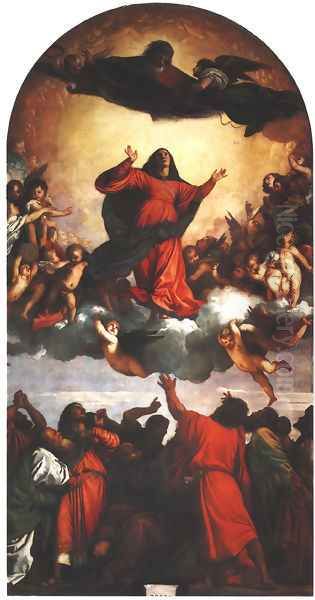 Assumption (Assunta) Oil Painting by Tiziano Vecellio (Titian)