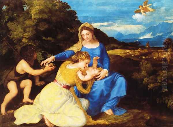 Aldobrandini Madonna Oil Painting by Tiziano Vecellio (Titian)